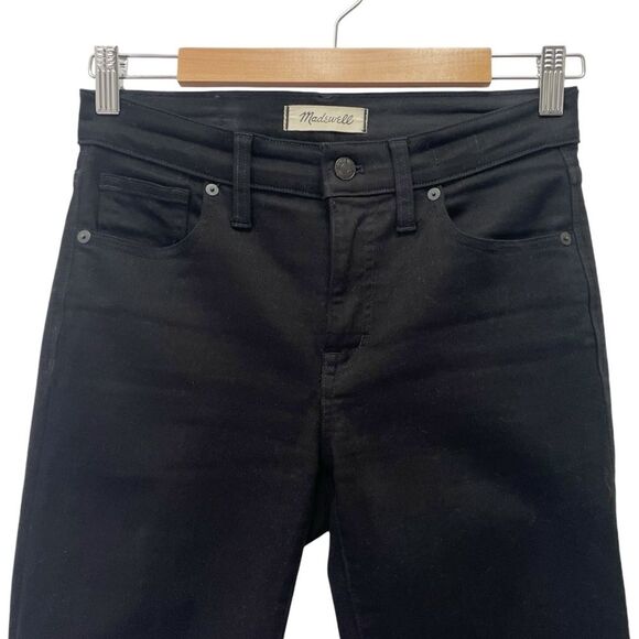 Madewell Tall 9” Mid-Rise Skinny Jeans in ISKO Stay Black Size 26T | 2 Tall - Picture 5 of 14